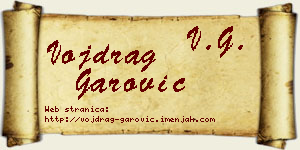Vojdrag Garović vizit kartica